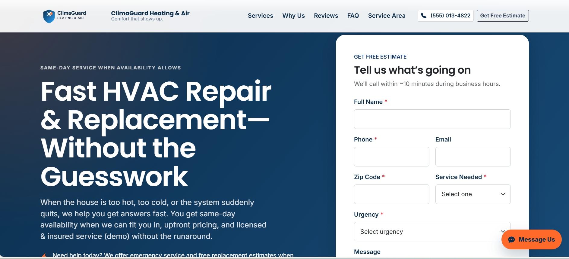 Example smart website preview